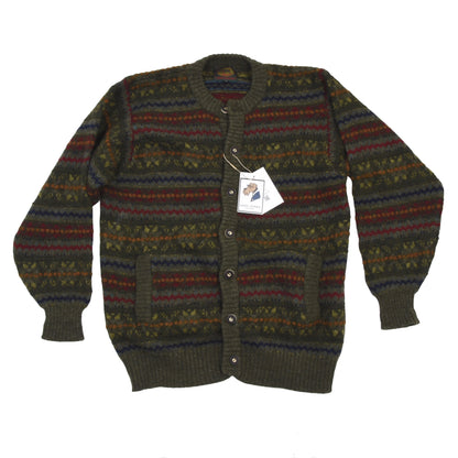 Jagdhund Wool Cardigan Sweater Size 48 - Fair Isle