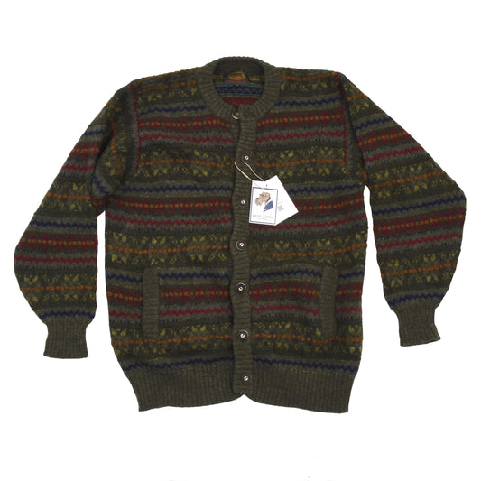 Jagdhund Wolle Strickjacke Größe 48 - Fair Isle