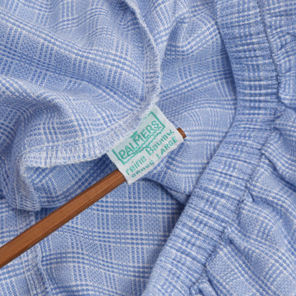 Vintage Palmers Baumwolle Pyjama Größe groß - blau kariert