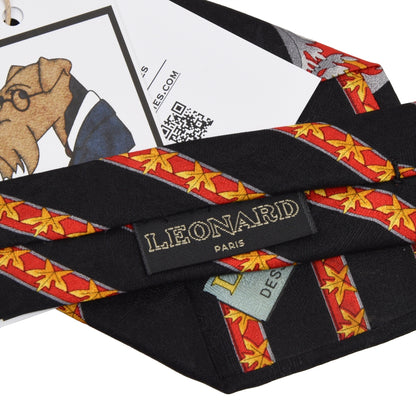 Leonard Paris Silk Tie D. C69280 - Black