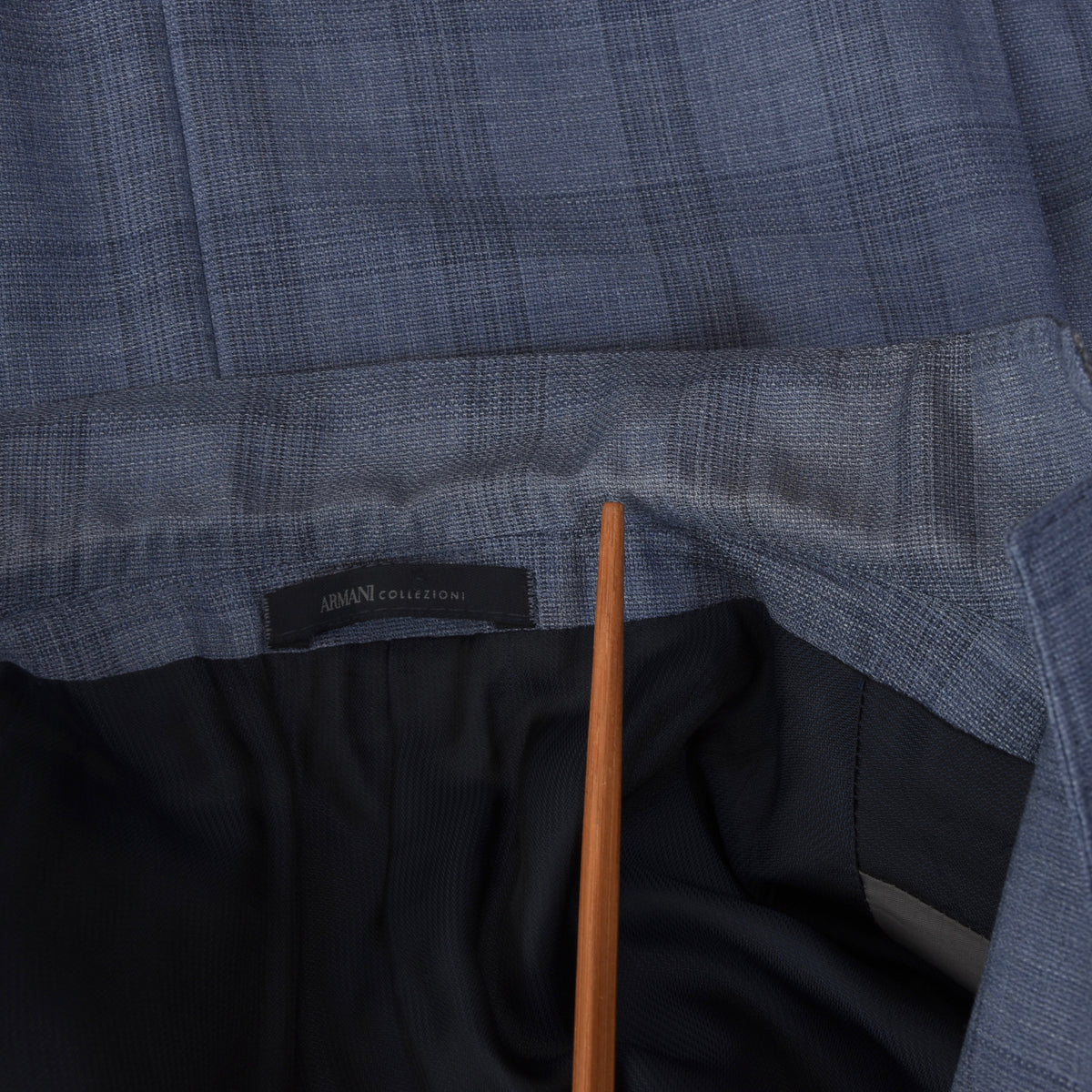 Armani Collezioni Wool Jacket Chest ca. 52cm - Blue Plaid