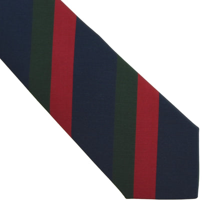 Atkinsons Irish Poplin Tie Wool/Silk -Blue/Green/Red Stripe