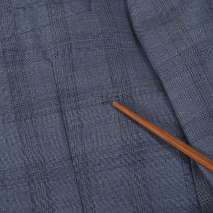 Armani Collezioni Wool Jacket Chest ca. 52cm - Blue Plaid
