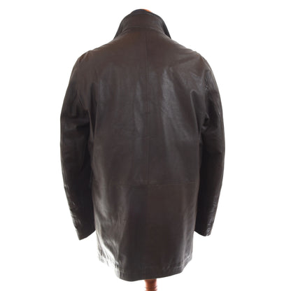 Enrico Mandelli Leather Jacket + Cashmere Lining - Brown