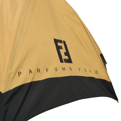 Vintage Fendi Parfums Umbrella - Black & Gold