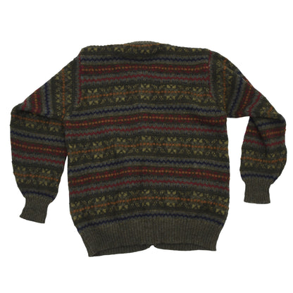 Jagdhund Wolle Strickjacke Größe 48 - Fair Isle