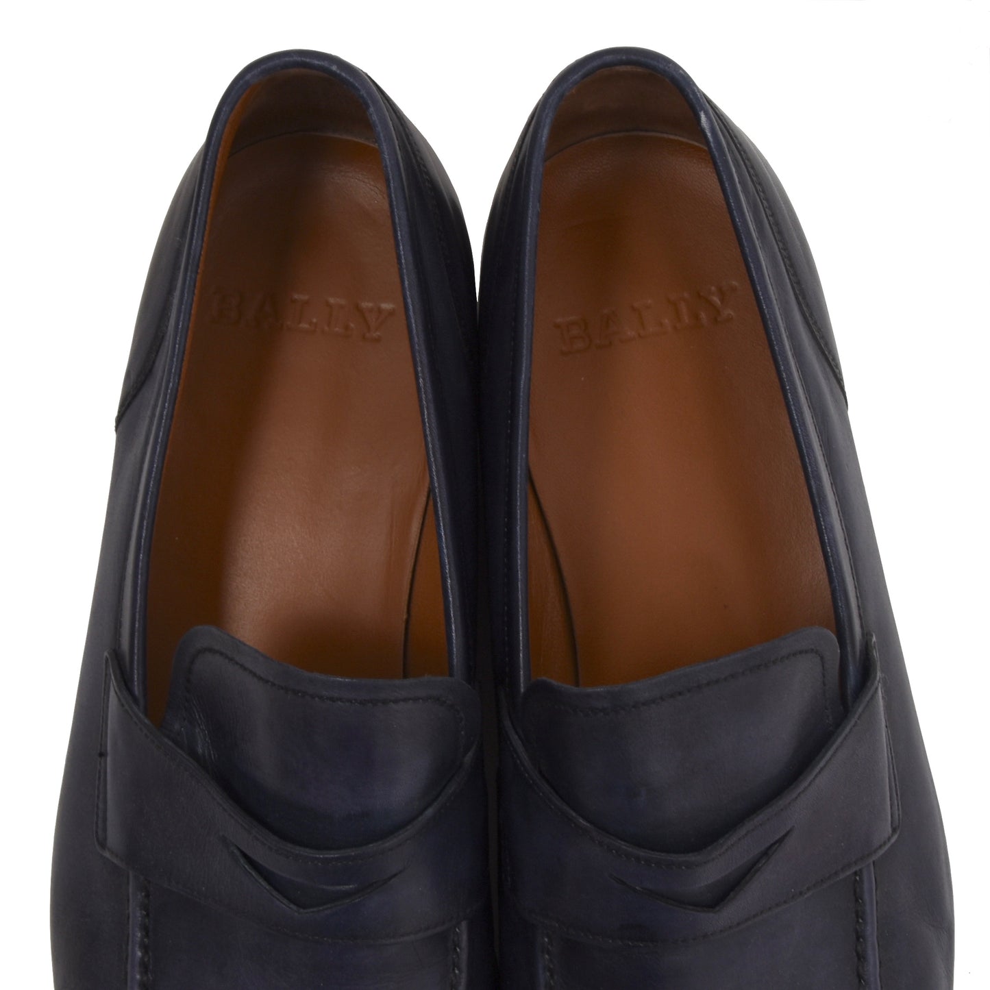 Bally Brent Kangaroo Leather Loafers Größe 6.5F/7.5EEE - Marineblau