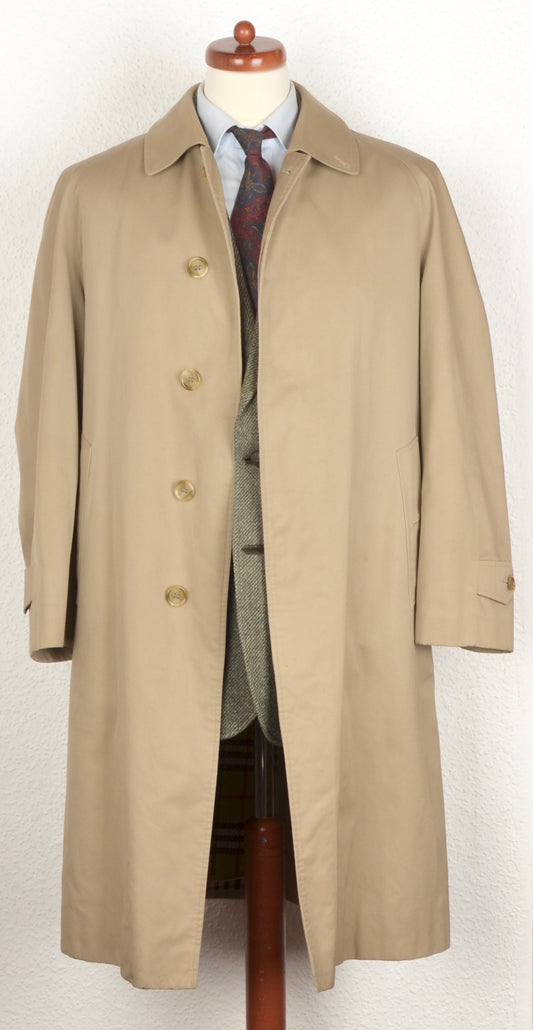 Burberrys Trench Coat & Novacheck Wool Lining Size 50 Beige/Tan