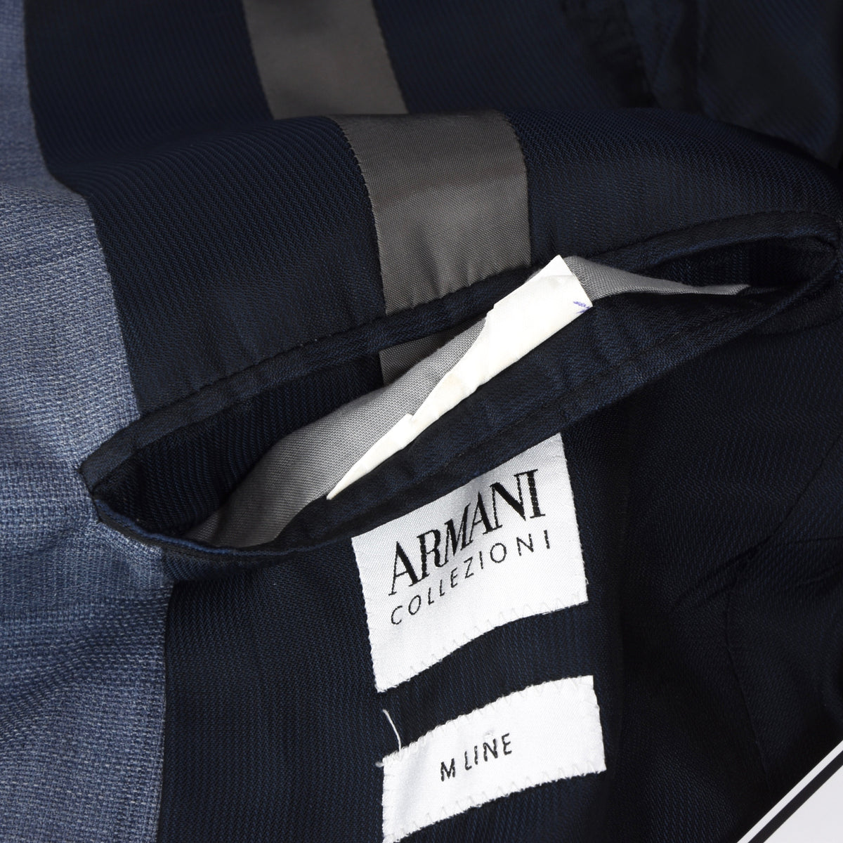 Armani Collezioni Wool Jacket Chest ca. 52cm - Blue Plaid