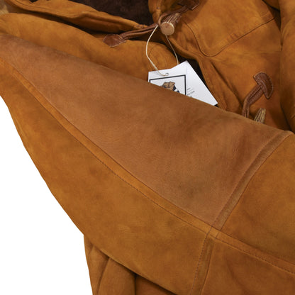 Cristiano di Thiene Shearling Duffle Coat Size 54 - Tan/Brown