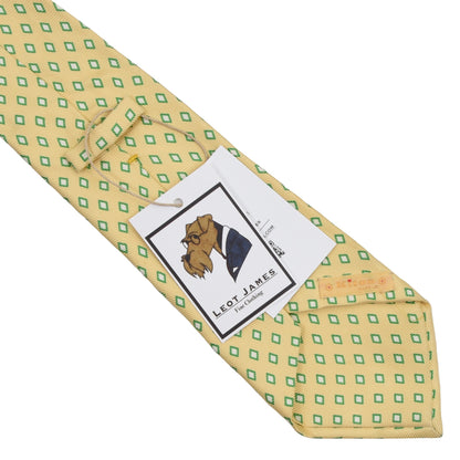 Kiton Napoli 7 Fold Silk Tie - Butter Yellow