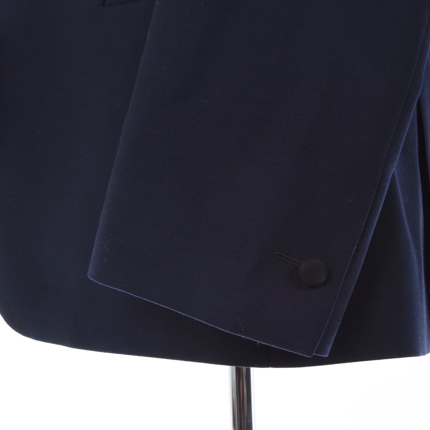 T.M. Lewin Wool-Mohair Peak Lapel Tuxedo Size 42S - Navy Blue