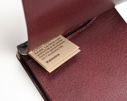 Valextra Milano Double-Sided Wallet with Clips - Burgundy