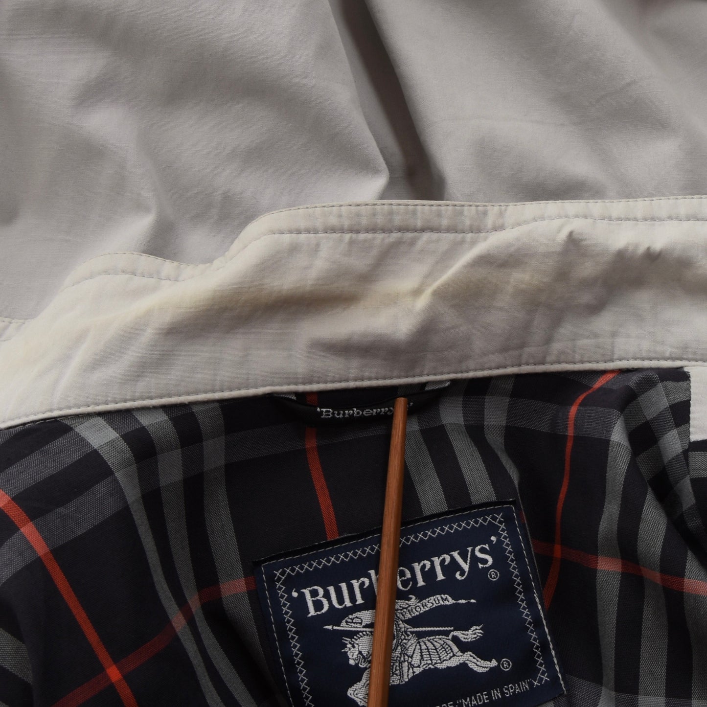 Vintage Burberrys Cotton Blouson/Jacket Size 41"/52cm - Light Grey