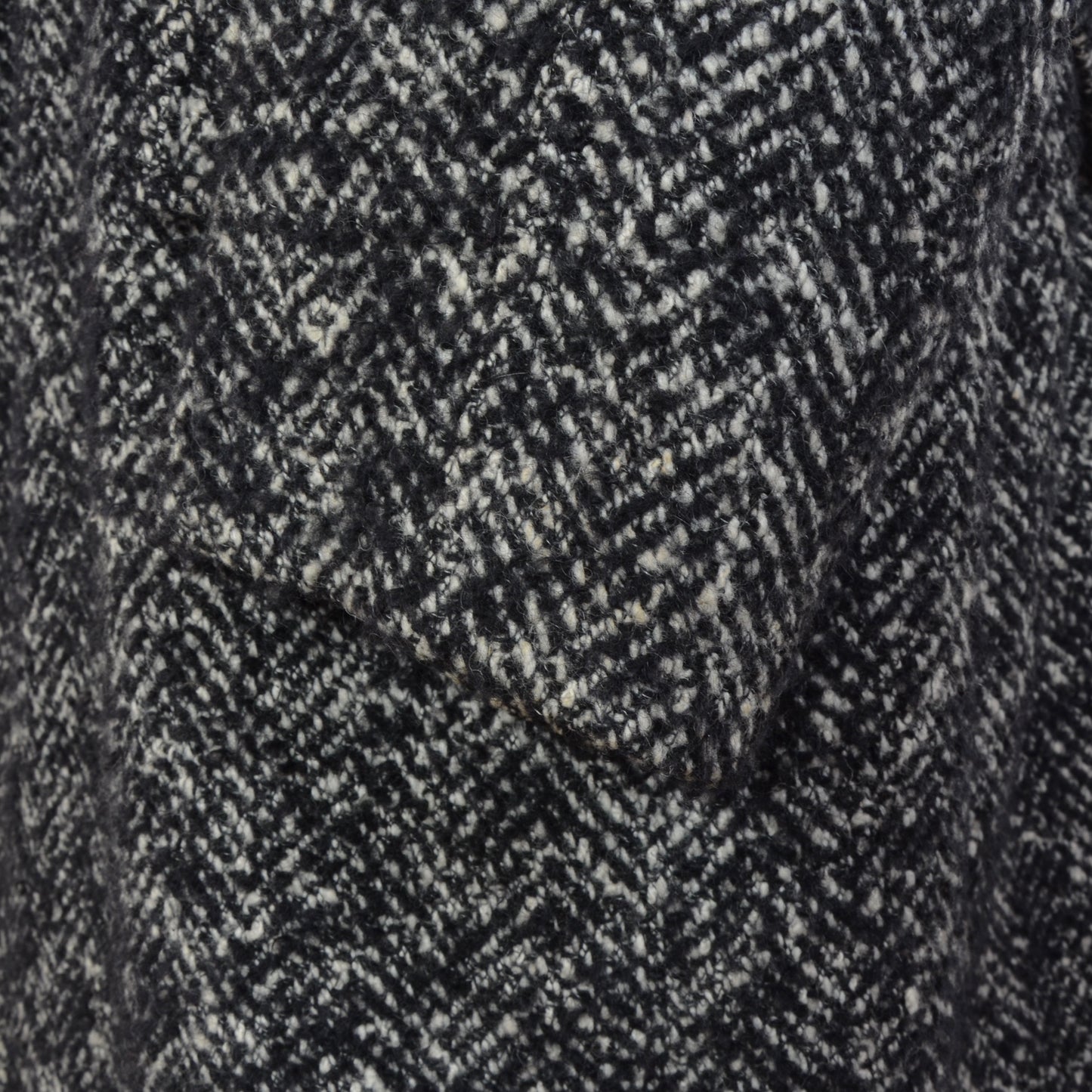 Handgefertigter Gürtel Holsten Tweed Mantel - Schwarz &amp; Weiß