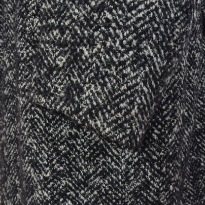 Handgefertigter Gürtel Holsten Tweed Mantel - Schwarz &amp; Weiß