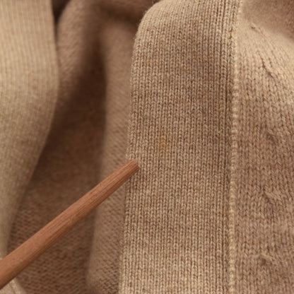 Coxmoore Strickjacke aus 100 % Kaschmir, Größe 44"/112 cm – Beige