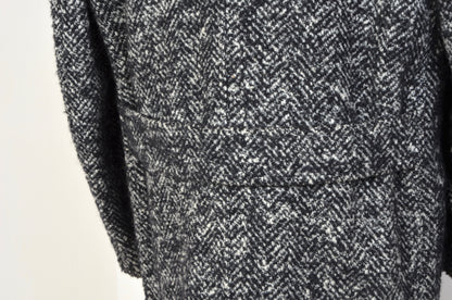 Handgefertigter Gürtel Holsten Tweed Mantel - Schwarz &amp; Weiß