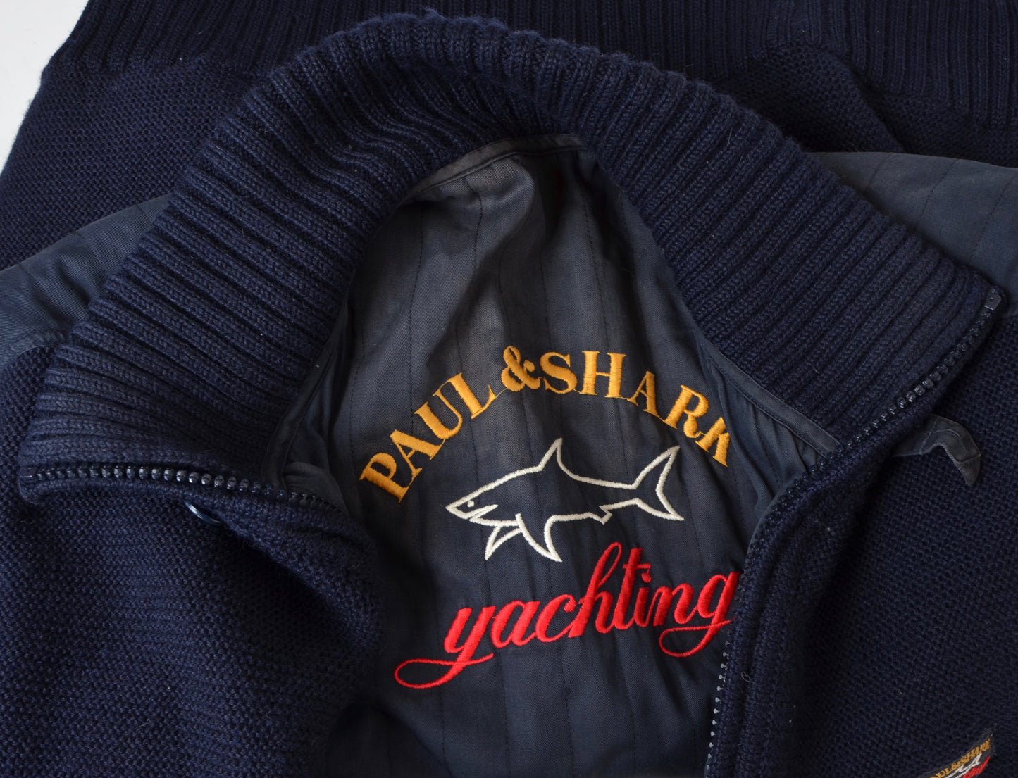 Paul & Shark Yachting Knit Wool Jacket Size M - Navy