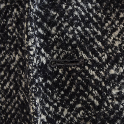 Handgefertigter Gürtel Holsten Tweed Mantel - Schwarz &amp; Weiß