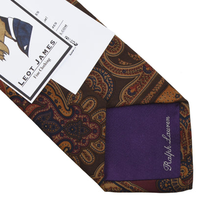 Ralph Lauren Purple Label Ancient Madder Seidenkrawatte - Paisley