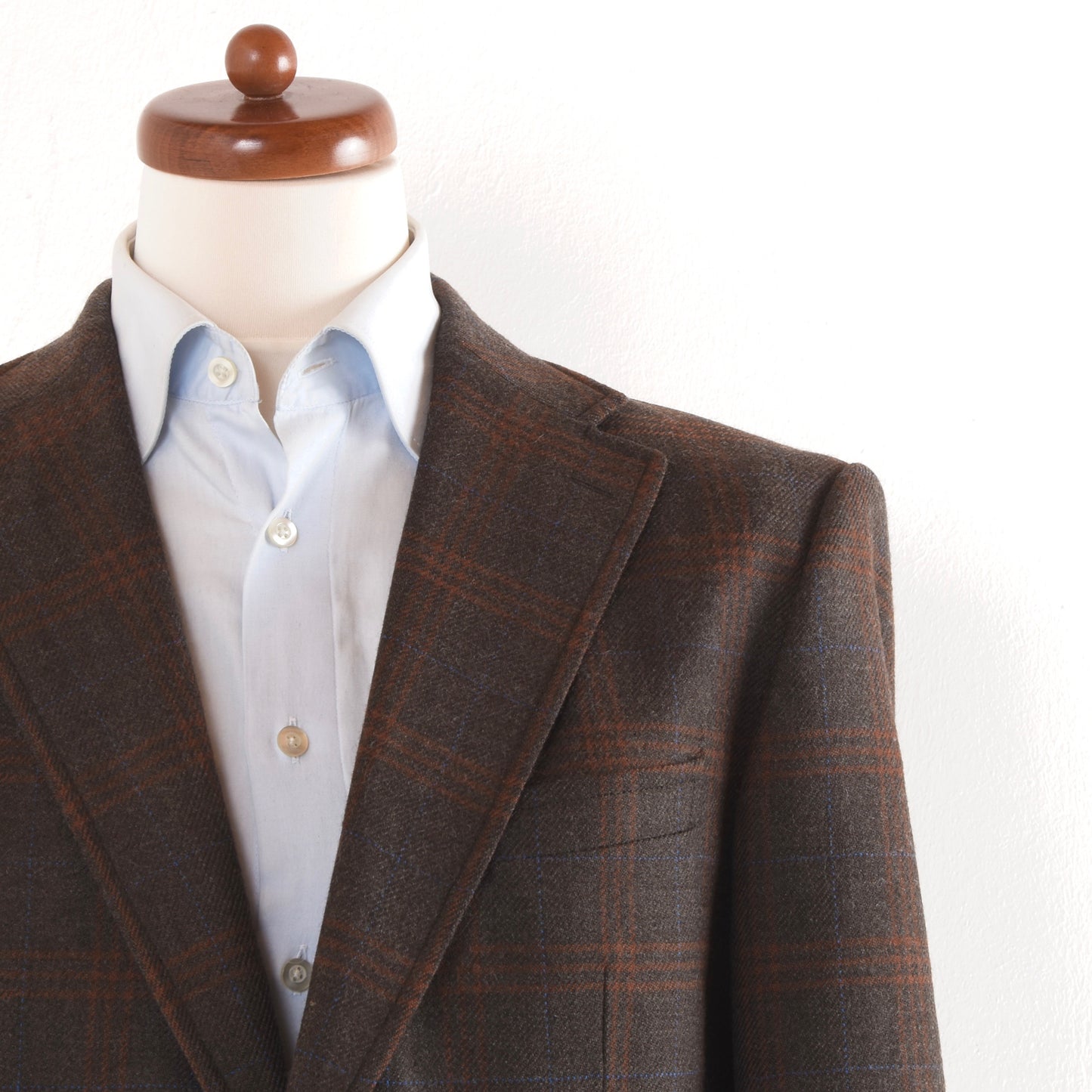 Baldessarini Wolljacke Größe 52 - Braun/Orange Windowpane