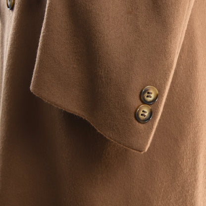 Ancona Double-Breasted Wool-Cashmere Overcoat Size 50  - Camel/Tan