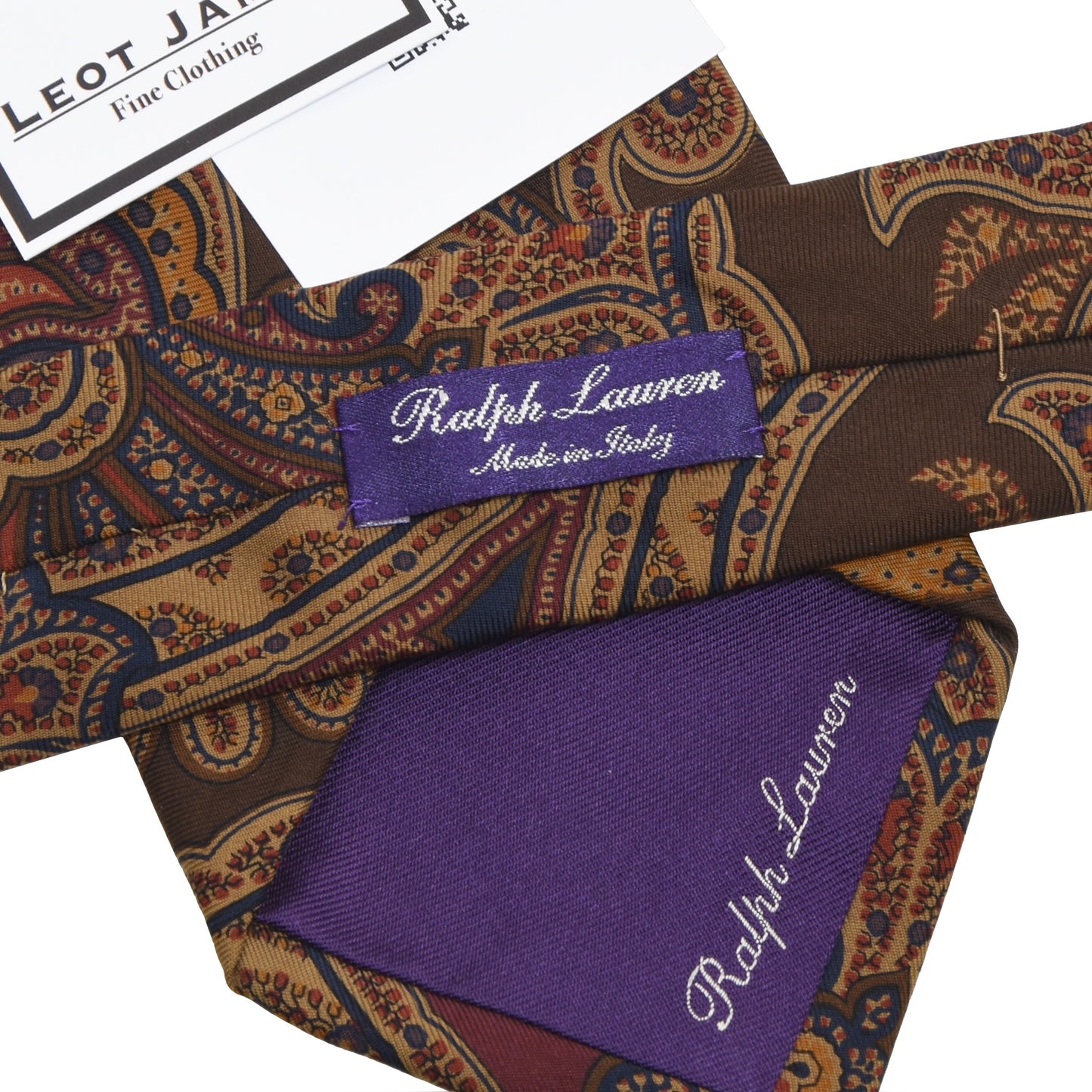 Ralph Lauren Purple Label Ancient Madder Silk Tie - Paisley