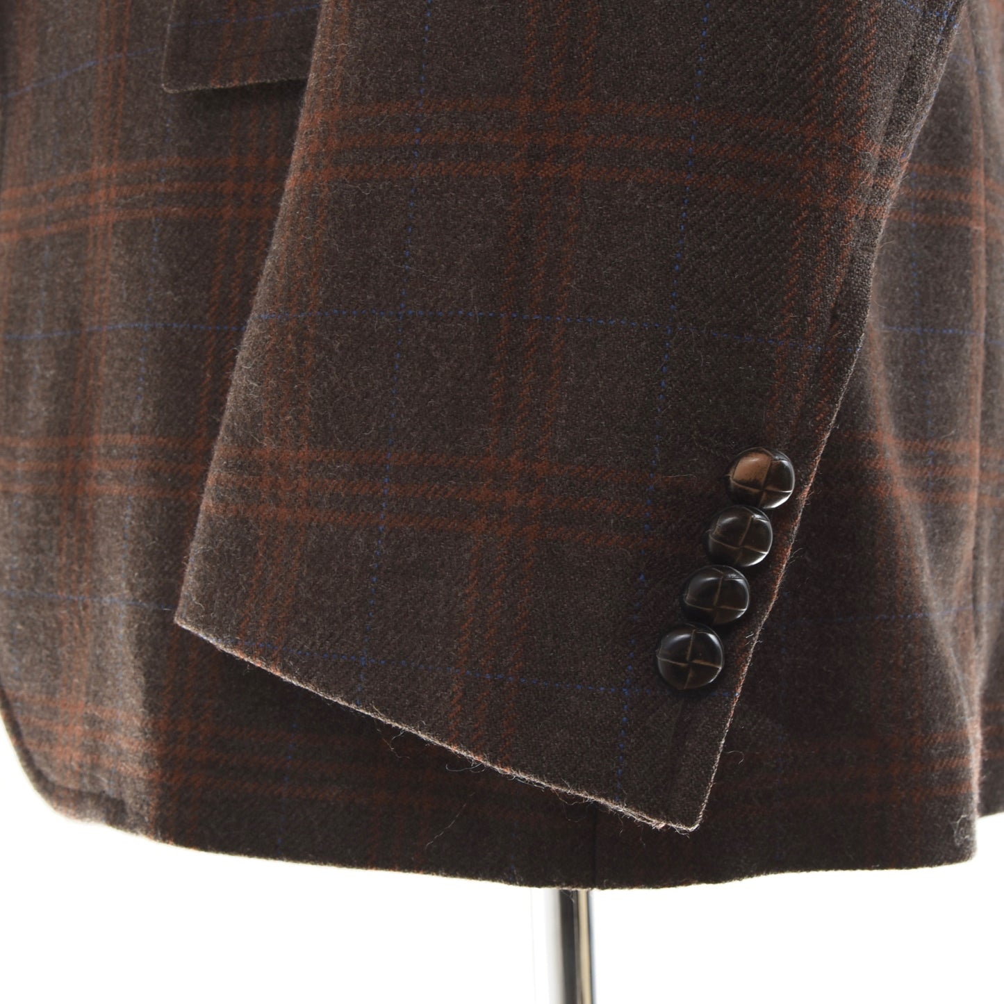 Baldessarini Wolljacke Größe 52 - Braun/Orange Windowpane