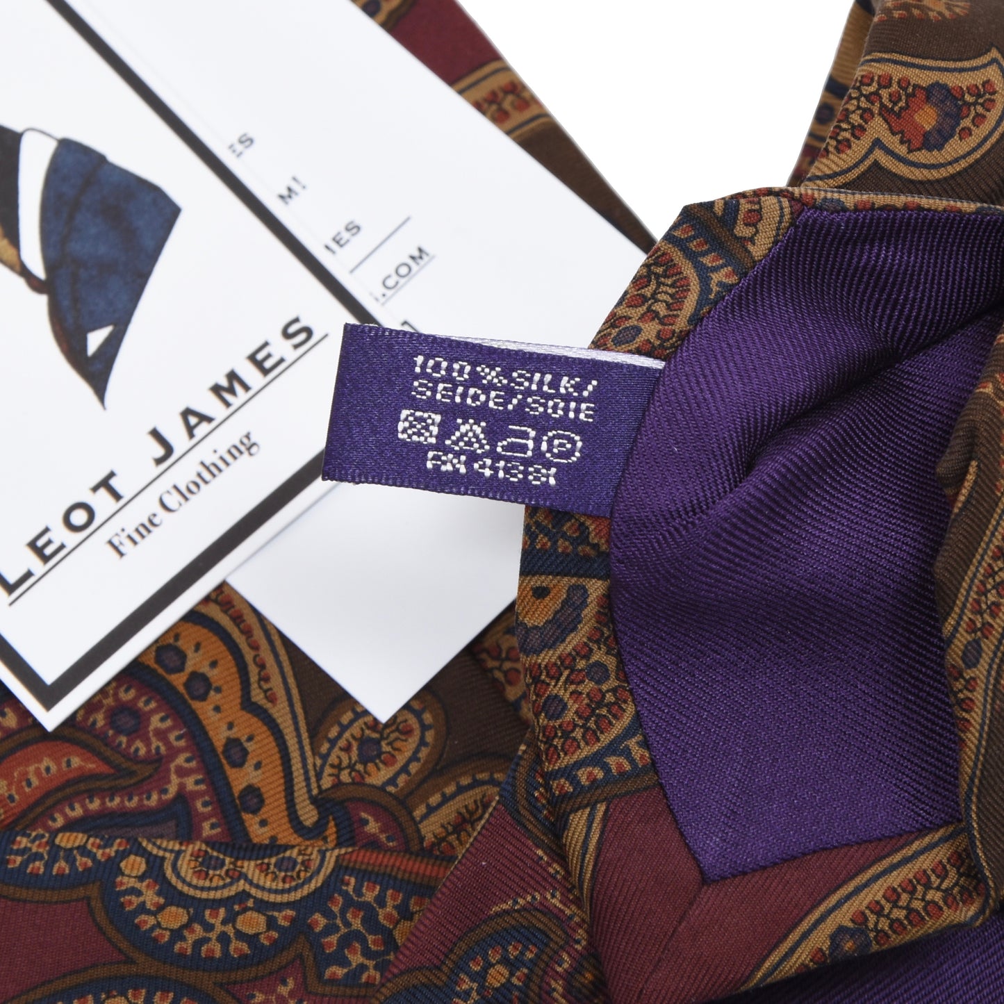Ralph Lauren Purple Label Ancient Madder Silk Tie - Paisley