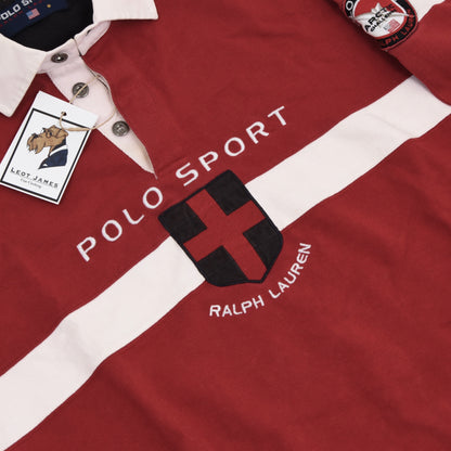 Polo Sport Arctic Challenge Rugby-Shirt Größe L - Rot