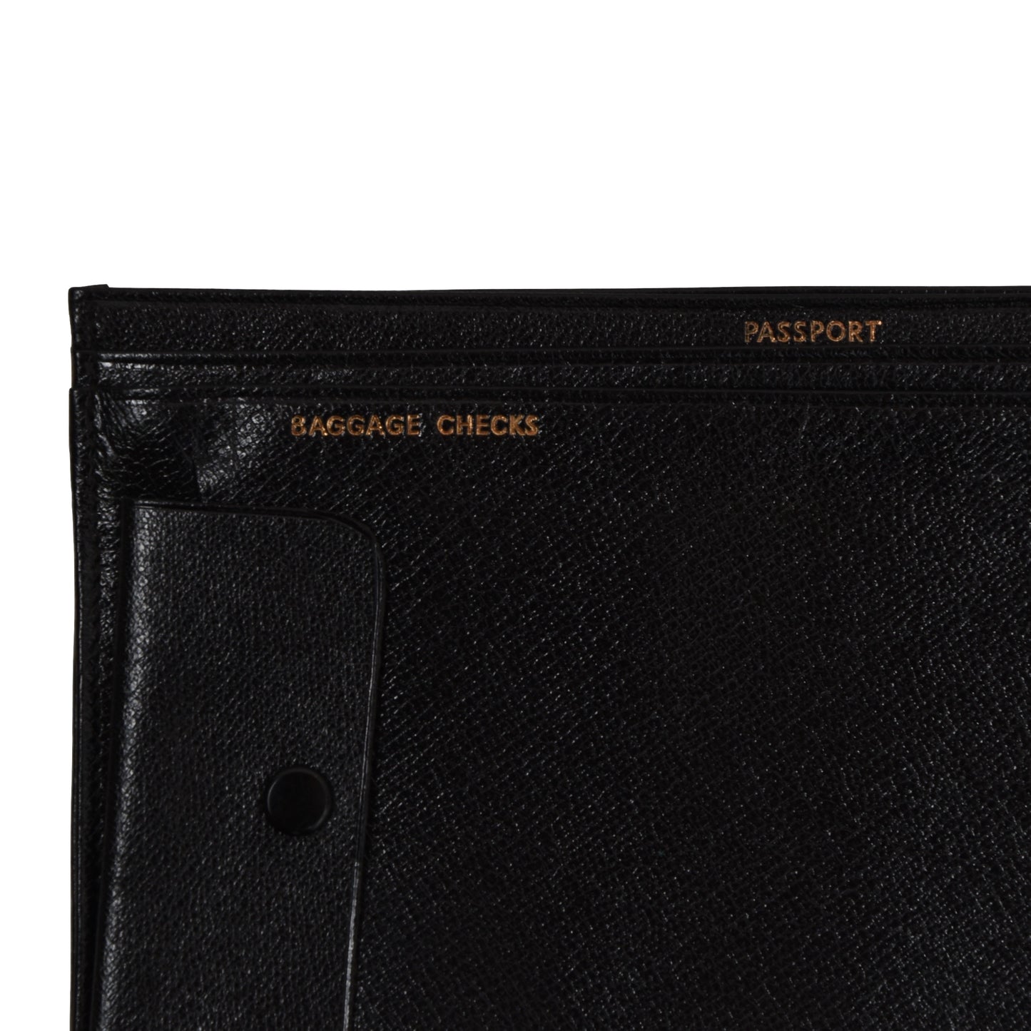 Vintage Goatskin Travel Wallet - Black