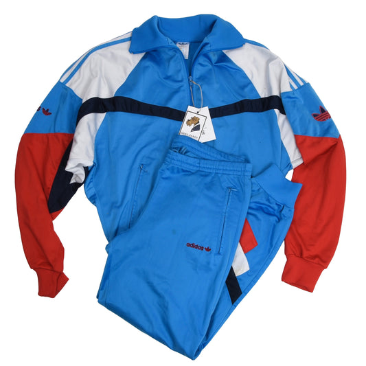 Vintage '80s Adidas Track Suit Size DS/US XXS - Blue, White, Red