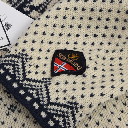 Skjaeveland Wool Norwegian Sweater Size XXL - Navy/White