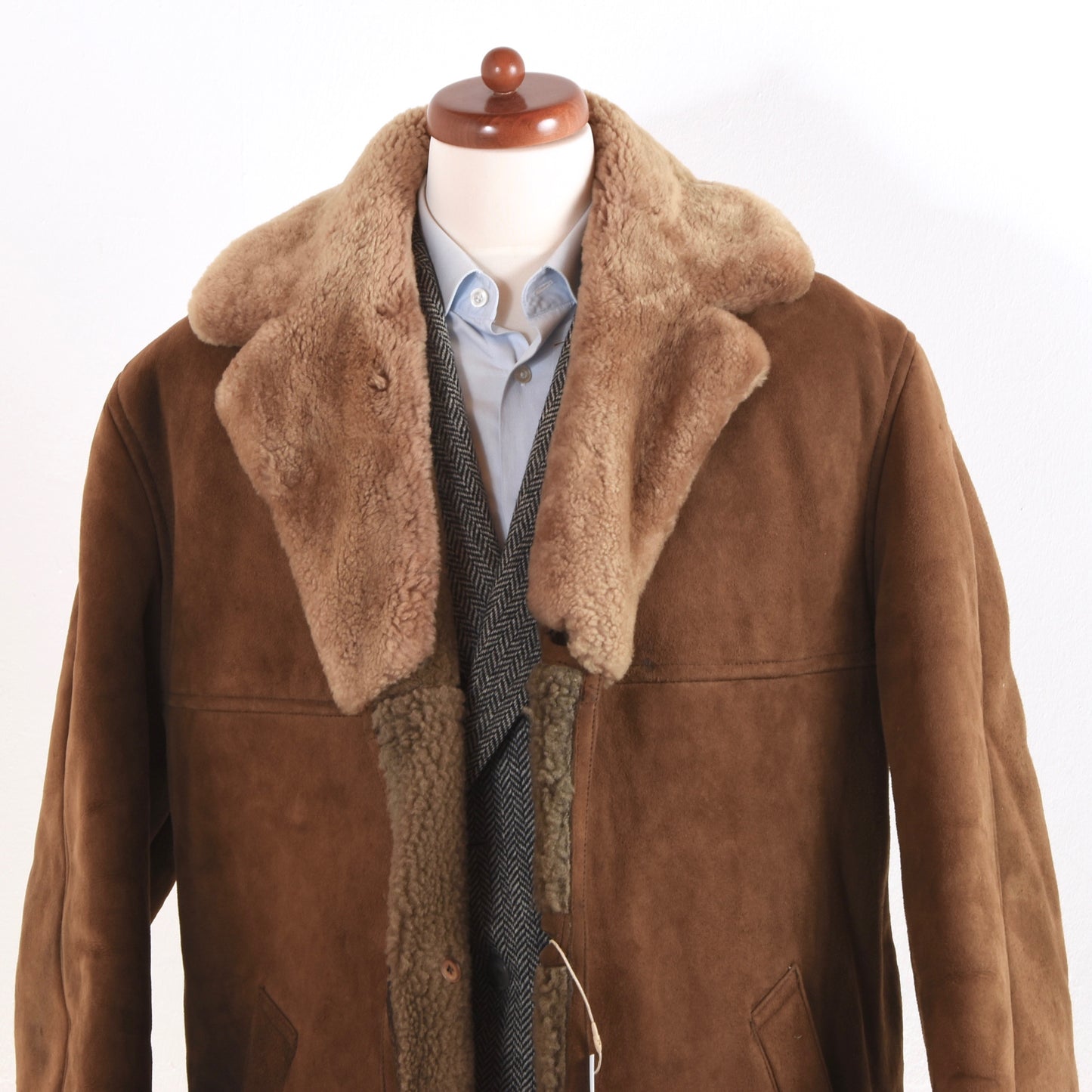 Richard Draper Shearling Coat Size 56 - Brown