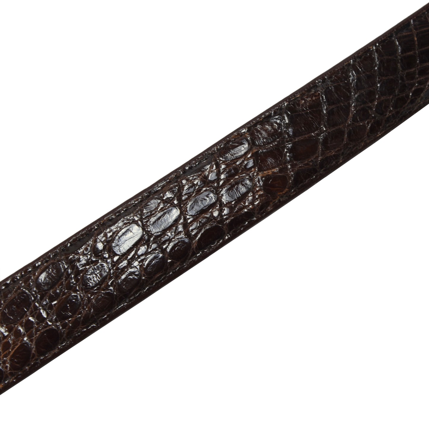 Echter Krokodilgürtel ca. 103,5 cm lang – braun