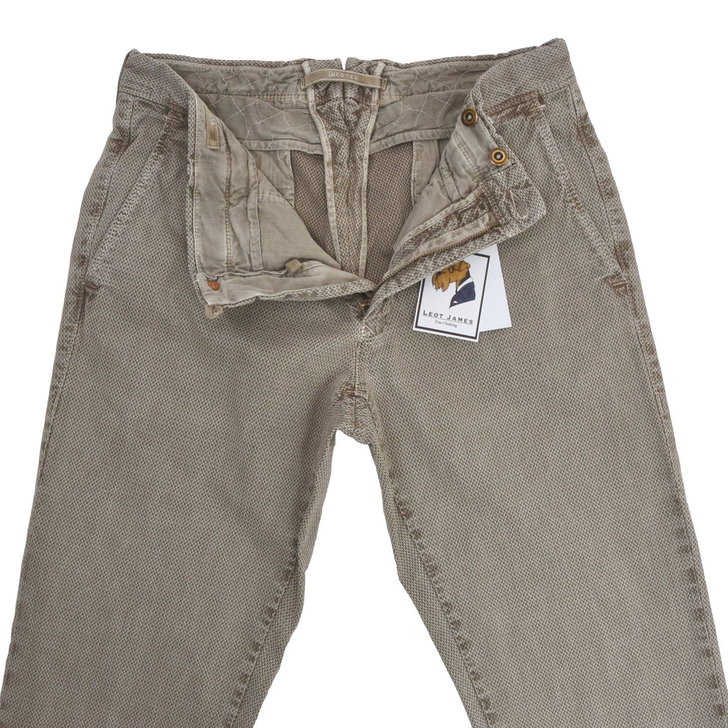 Incotex Cotton Pants Slacks Size 33 Slim Fit