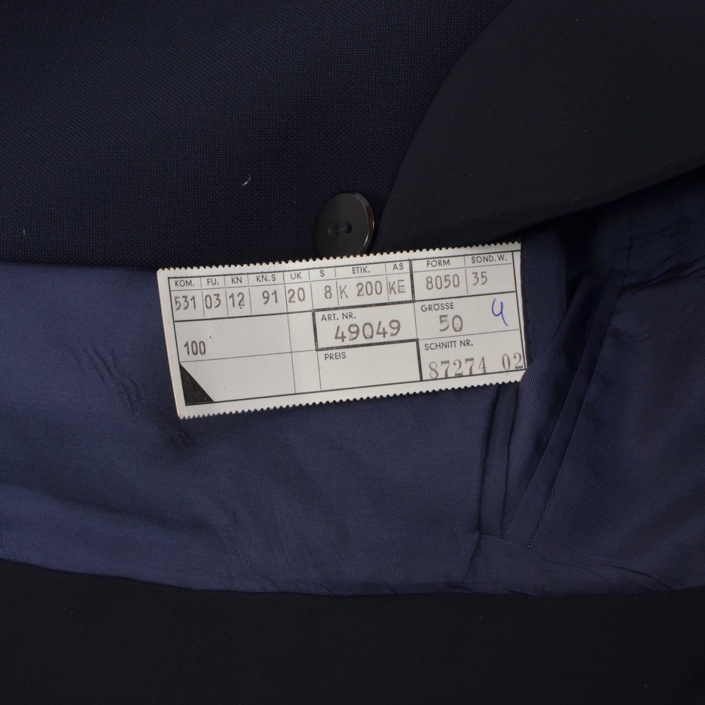 Vintage Shawl Lapel Tuxedo Size 50 - Navy Blue