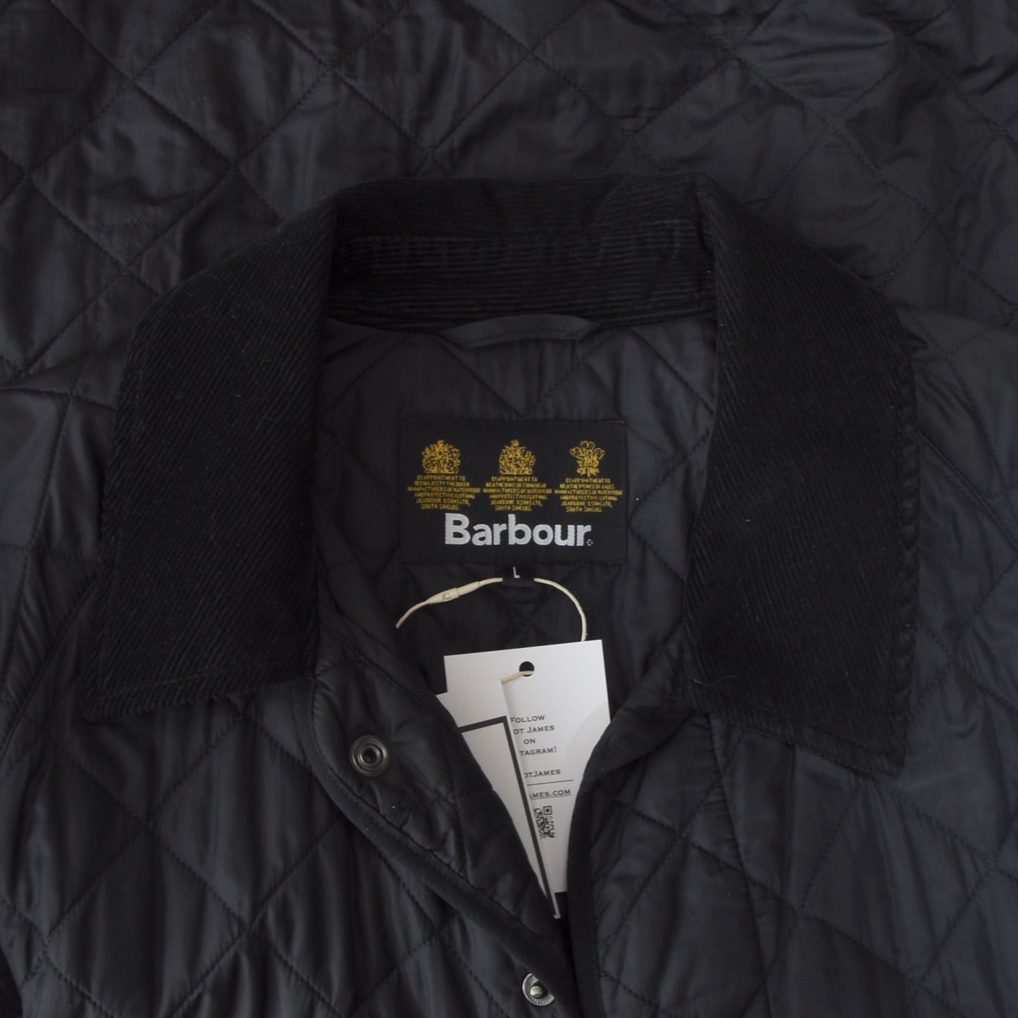 Barbour Richmond Sportsquilt Quilted Jacket Size L - Black
