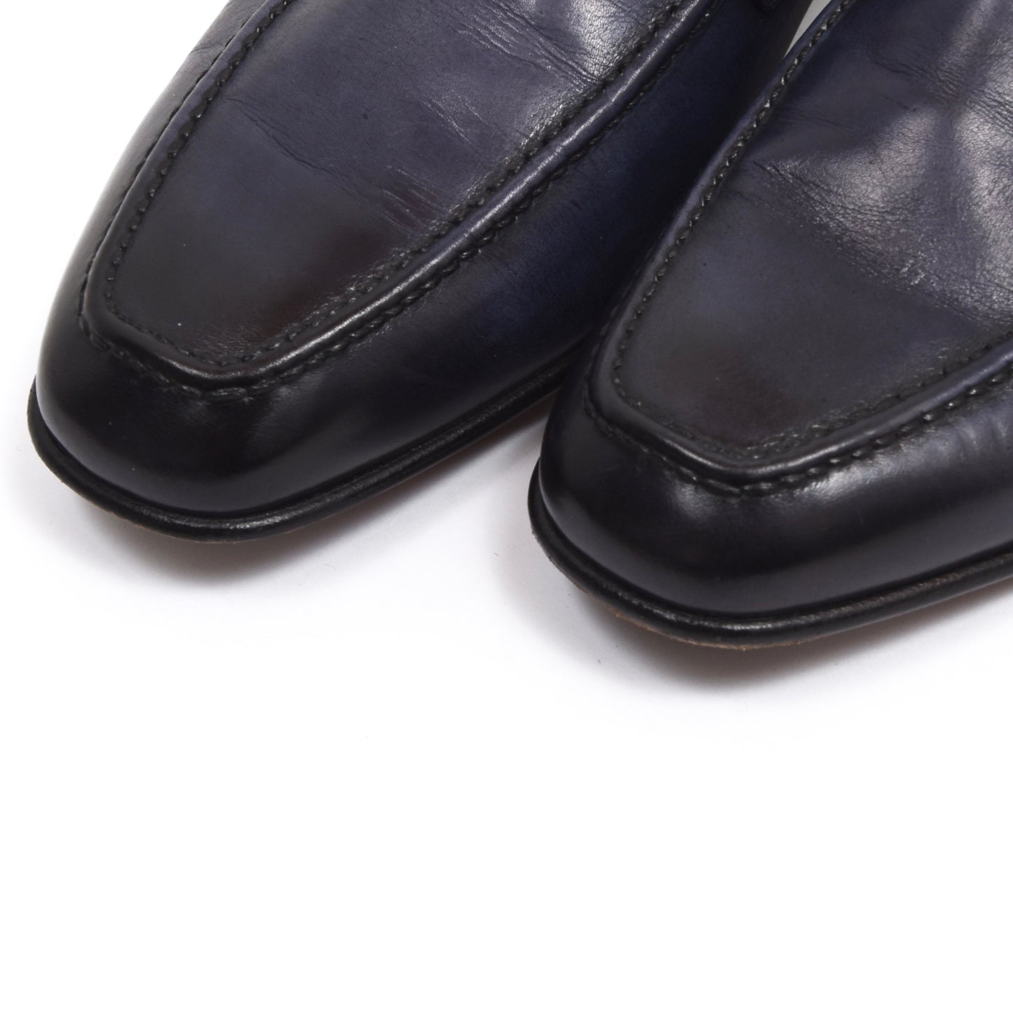 Bally Brent Kangaroo Leather Loafers Größe 6.5F/7.5EEE - Marineblau