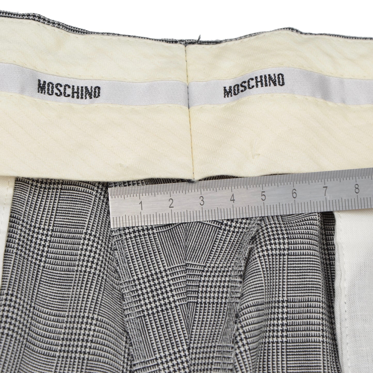 Moschino Tailored Wool Blend Suit Size 50 - Prince of Wales