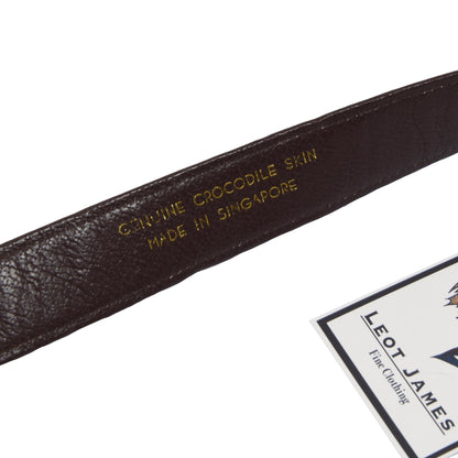Genuine Crocodile Belt ca. 103..5cm Long - Brown