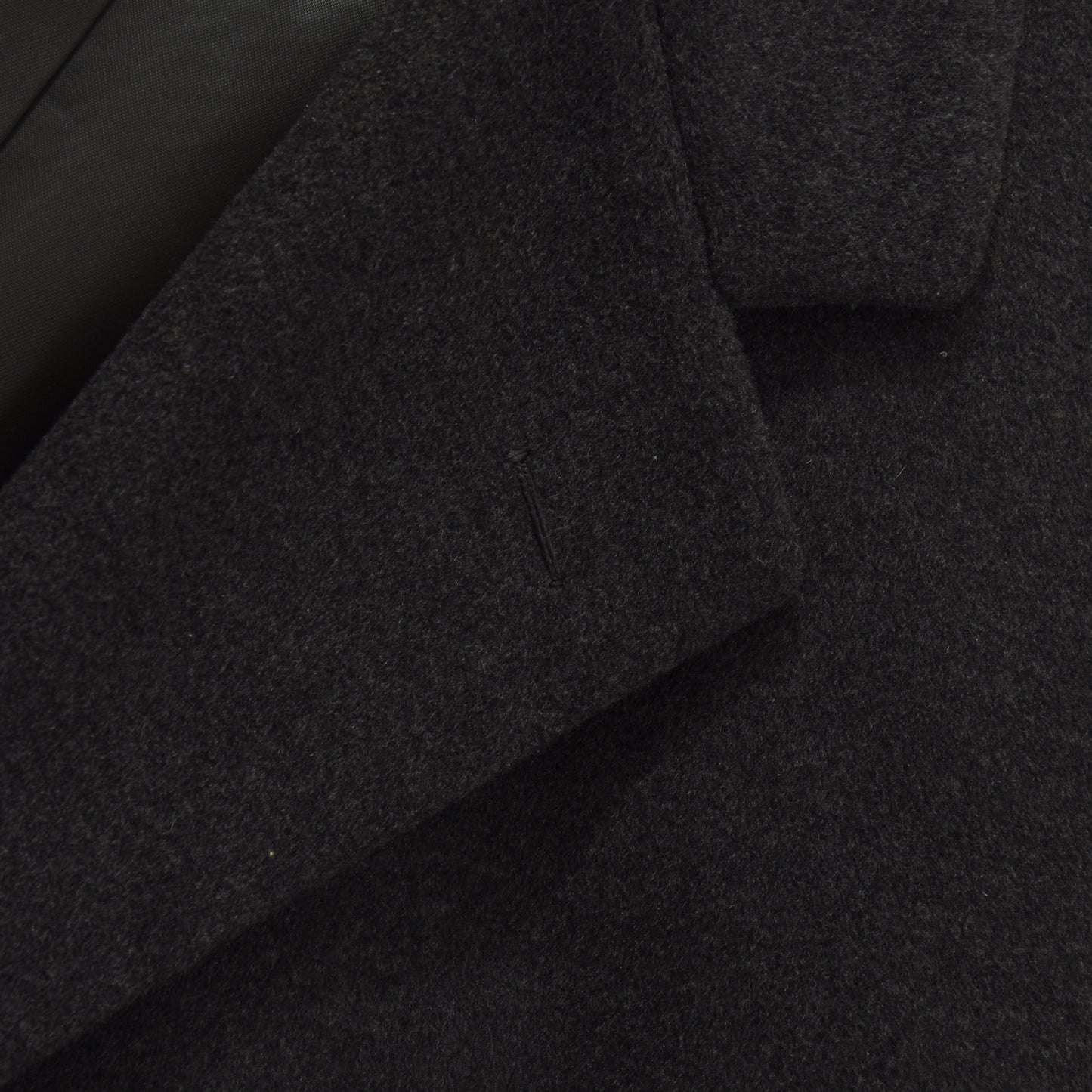 Vintage Handmade Heavy Wool Overcoat - Grey