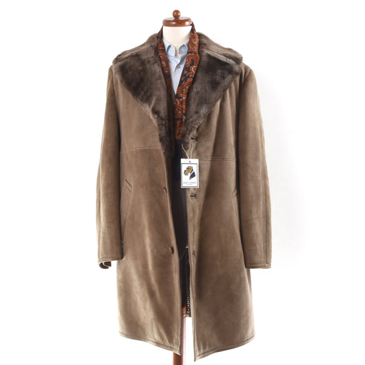 Classic Shearling Coat - Tan/Beige