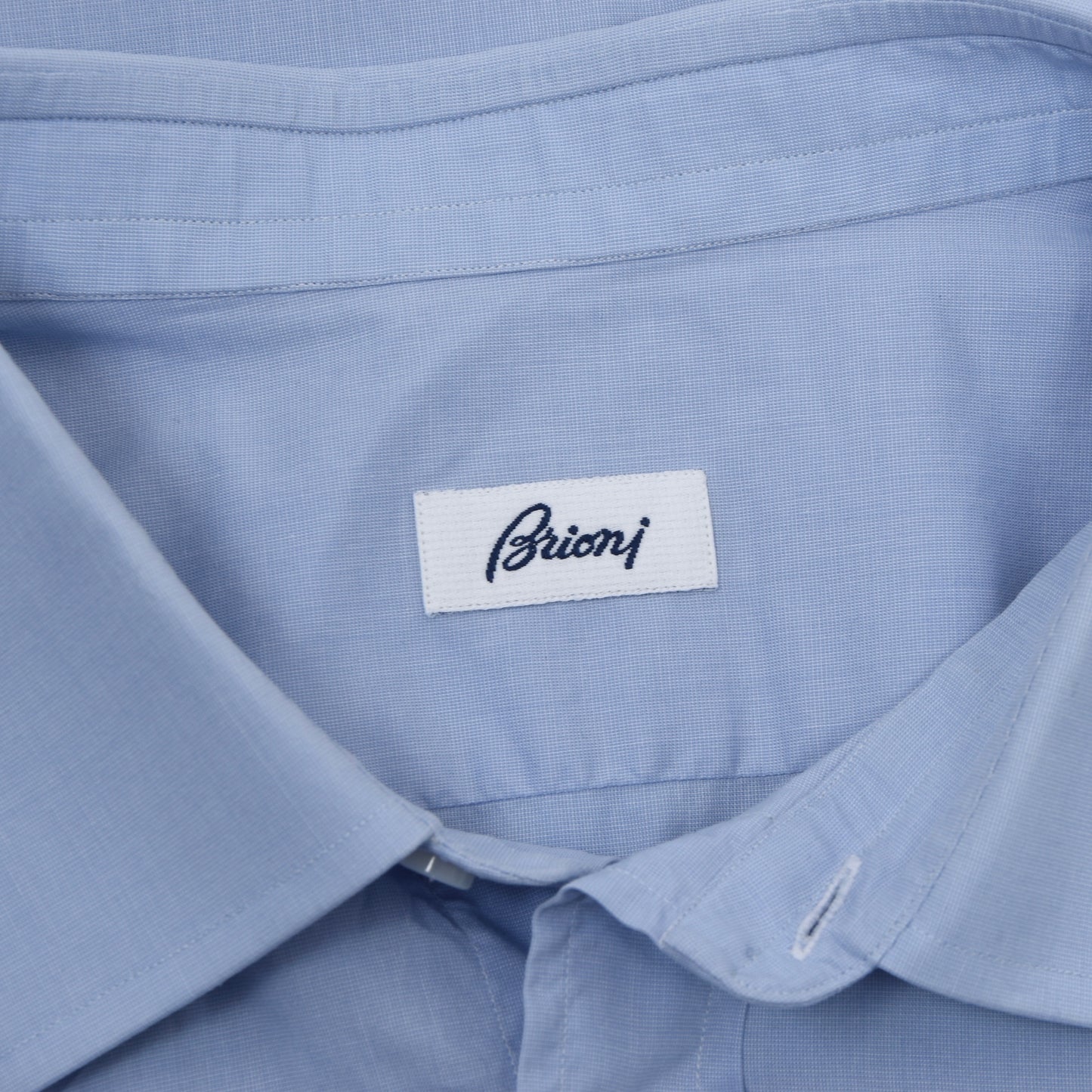 Brioni Cotton Shirt Size Size 45/ 17 3/4 - Blue