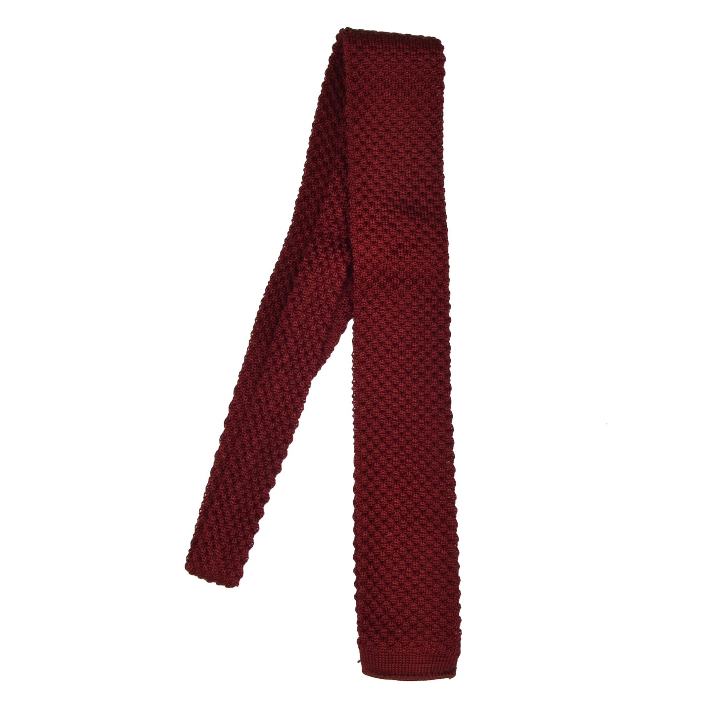 E. Braun & Co. Wien Knit Silk Tie - Burgundy