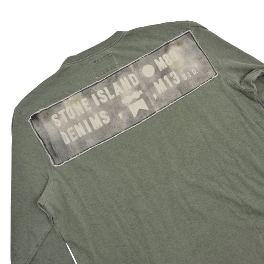 2007 Stone Island Denims Long Sleeved Shirt Size XXL- Green