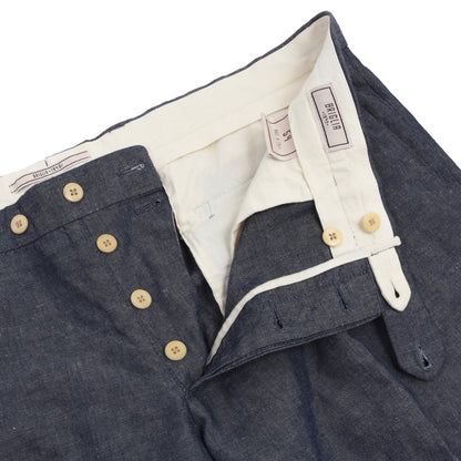Briglia 1949 Cotton/Linen Pants Size 54 Slim - Blue