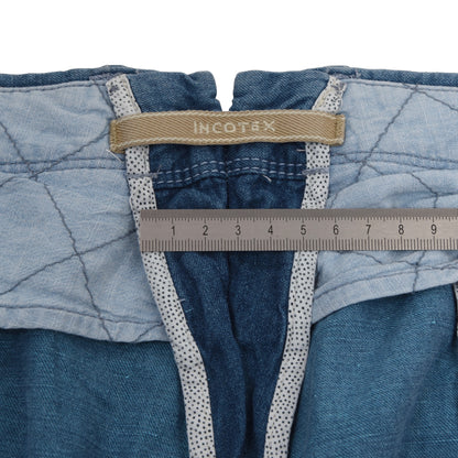Incotex Cotton/Linen Pants Size 36 Slim Fit - Blue