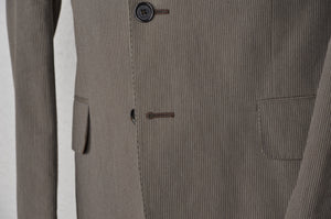 Etro Milano Baumwollanzug Größe 48 - Brauner Streifen